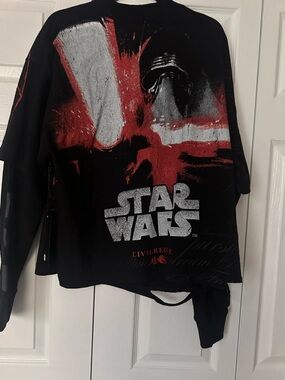 Civil Regime x Star Wars Kylo Ren Sweatshirt – Distressed Style – Black Size L